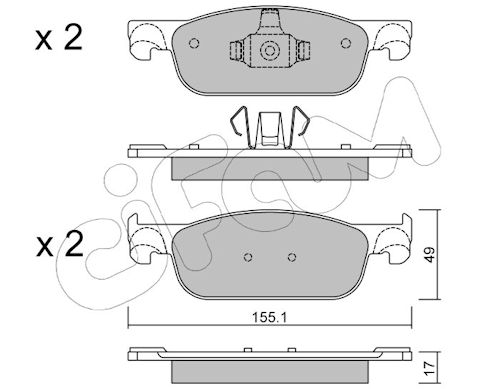 Pastiglie freno CIFAM 822-1109-0