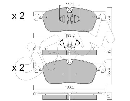 Pastiglie freno CIFAM 822-1123-1