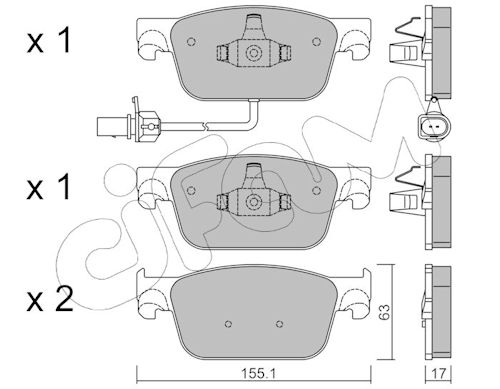 Pastiglie freno CIFAM 822-1125-0