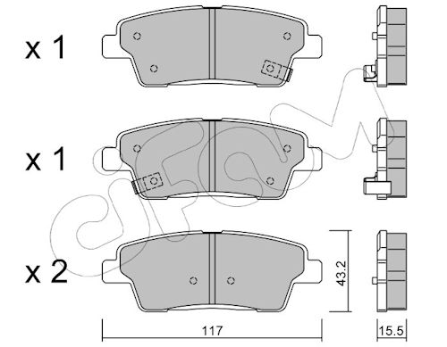 Pastiglie freno CIFAM 822-1140-0