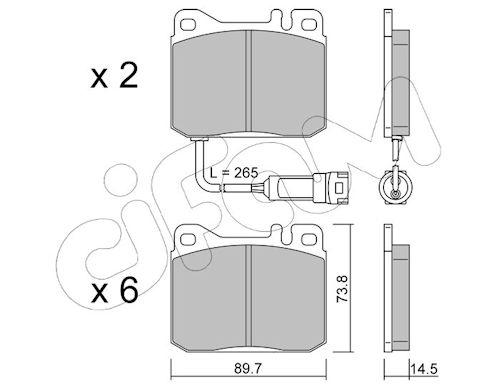 Pastiglie freno CIFAM 822-1149-0