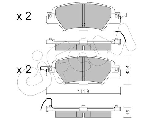 Pastiglie freno CIFAM 822-1158-0