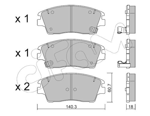 Pastiglie freno CIFAM 822-1164-0