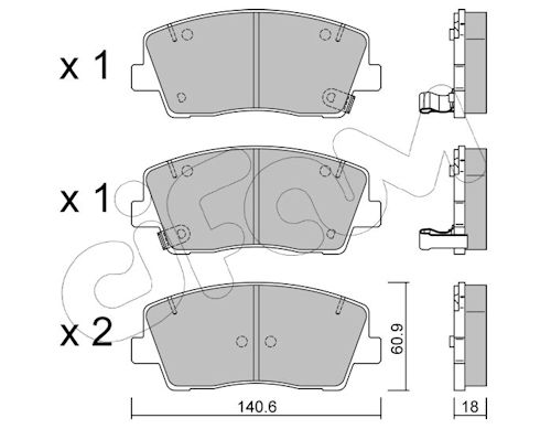 Pastiglie freno CIFAM 822-1169-0