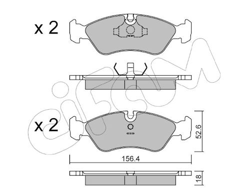 Pastiglie freno CIFAM 822-117-0