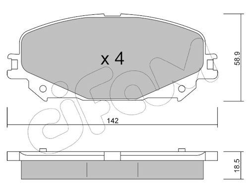 Pastiglie freno CIFAM 822-1176-0