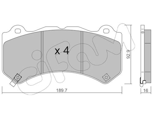 Pastiglie freno CIFAM 822-1182-0