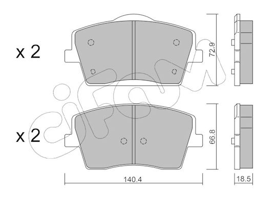 Pastiglie freno CIFAM 822-1186-0