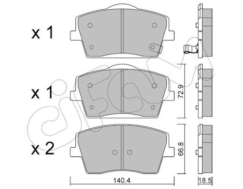 Pastiglie freno CIFAM 822-1186-1