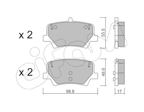 Pastiglie freno CIFAM 822-1187-0