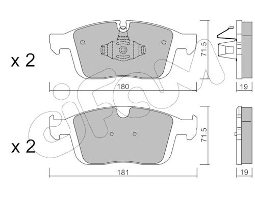 Pastiglie freno CIFAM 822-1188-0