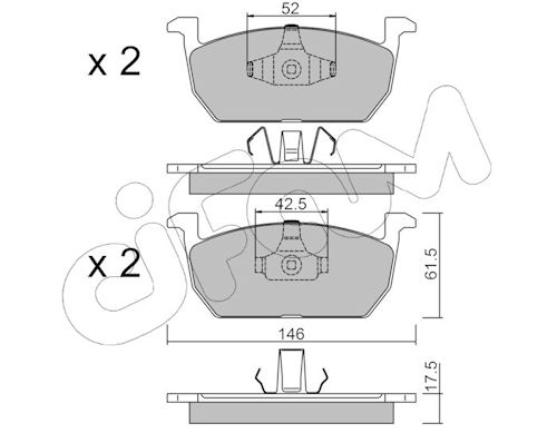 Pastiglie freno CIFAM 822-1214-0