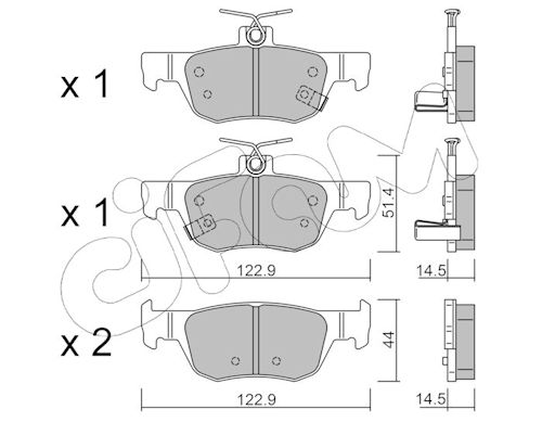 Pastiglie freno CIFAM 822-1226-0
