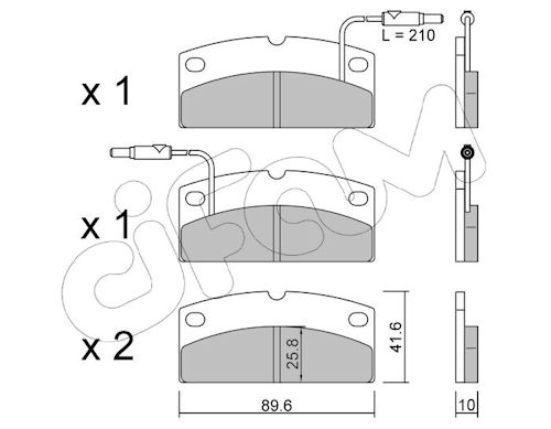 Pastiglie freno CIFAM 822-1231-0