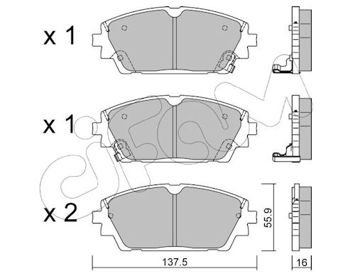 Pastiglie freno CIFAM 822-1237-0