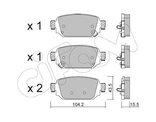 Pastiglie freno CIFAM 822-1238-0