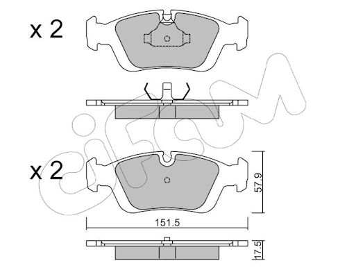 Pastiglie freno CIFAM 822-124-0
