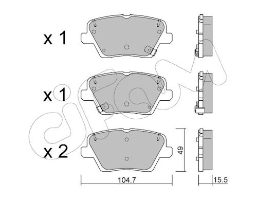 Pastiglie freno CIFAM 822-1243-0