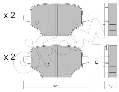 Pastiglie freno CIFAM 822-1245-0