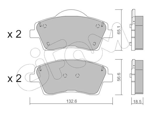 Pastiglie freno CIFAM 822-1249-0