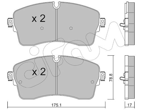 Pastiglie freno CIFAM 822-1250-0