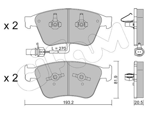 Pastiglie freno CIFAM 822-1253-0