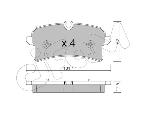 Pastiglie freno CIFAM 822-1261-0