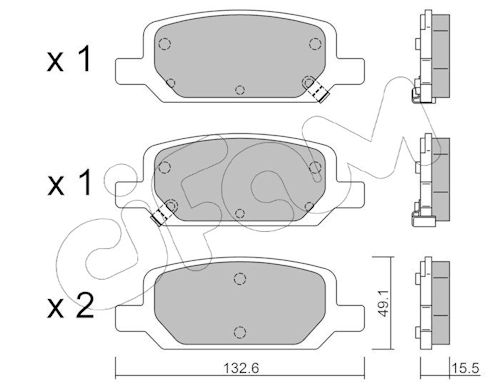 Pastiglie freno CIFAM 822-1278-0