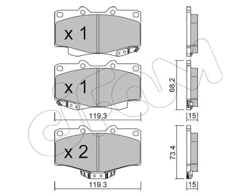 Pastiglie freno CIFAM 822-129-0