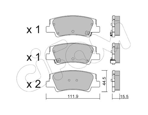 Pastiglie freno CIFAM 822-1299-0