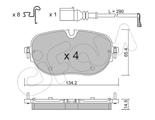 Pastiglie freno CIFAM 822-1318-0