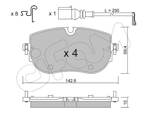 Pastiglie freno CIFAM 822-1319-0