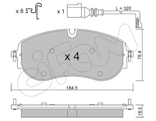 Pastiglie freno CIFAM 822-1320-0