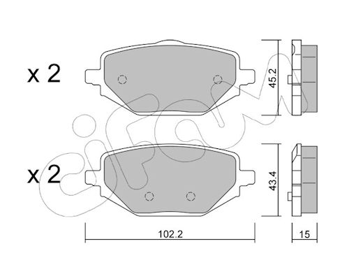 Pastiglie freno CIFAM 822-1324-0