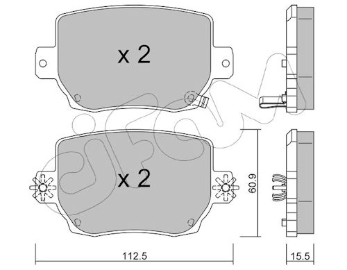 Pastiglie freno CIFAM 822-1334-0