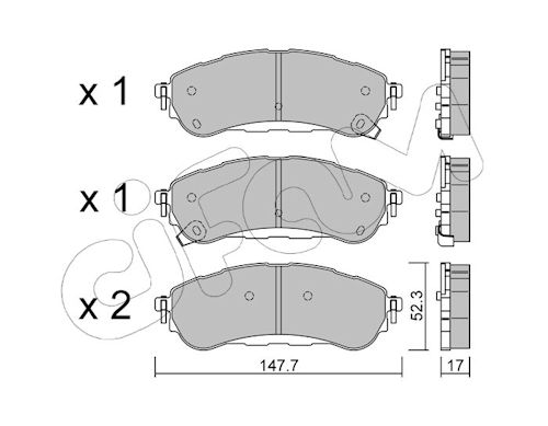 Pastiglie freno CIFAM 822-1344-0