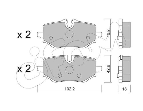 Pastiglie freno CIFAM 822-1368-0