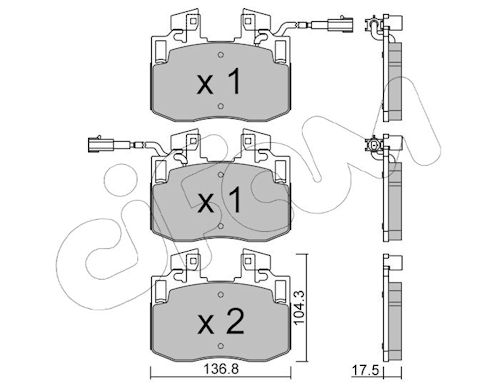 Pastiglie freno CIFAM 822-1381-0