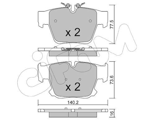 Pastiglie freno CIFAM 822-1387-0
