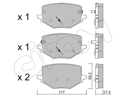 Pastiglie freno CIFAM 822-1409-0