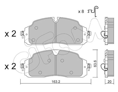 Pastiglie freno CIFAM 822-1431-0