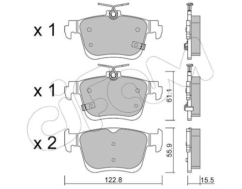Pastiglie freno CIFAM 822-1442-0