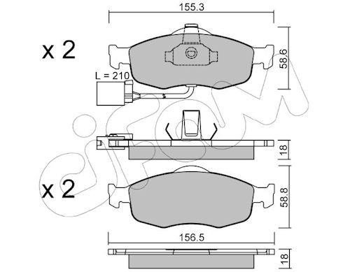 Pastiglie freno CIFAM 822-146-1