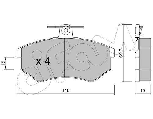 Pastiglie freno CIFAM 822-148-0