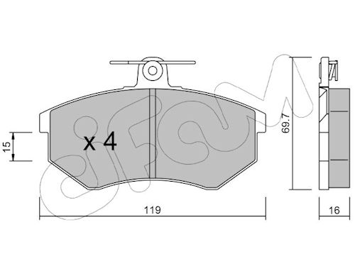 Pastiglie freno CIFAM 822-148-2