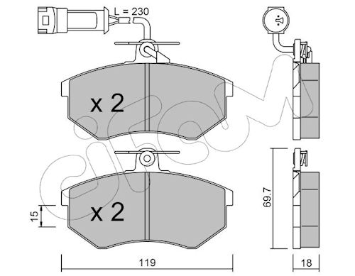 Pastiglie freno CIFAM 822-148-4