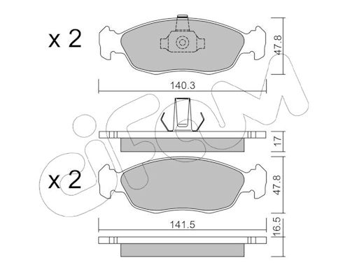 Pastiglie freno CIFAM 822-156-1