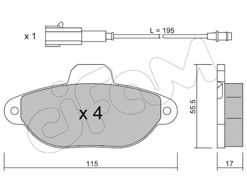 Pastiglie freno CIFAM 822-159-2