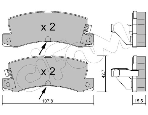Pastiglie freno CIFAM 822-161-2