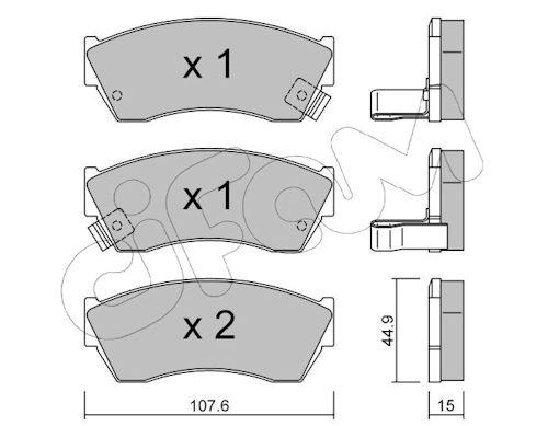 Pastiglie freno CIFAM 822-168-0